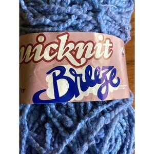 Yarns Brunswick Quicknit Breeze China Blue #9419 Cotton Bulky Boucle Yarn Lot